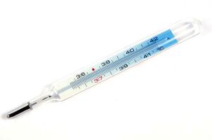 a thermometer is shown on a white background photo