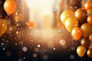 Balloons with bokeh Background photo