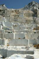 fotográfico documentación de un mármol cantera en carrara foto