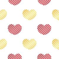 heart seamless pattern in elegant red and gold gradient3 vector