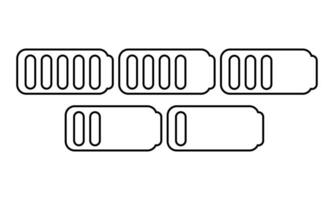 batería indicador ilustración icono conjunto2 vector