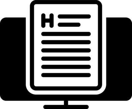 solid icon for heading vector