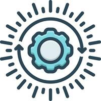color icon for implementing vector