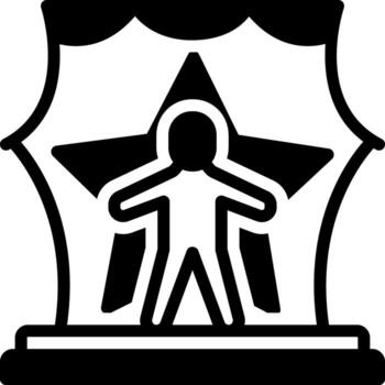 solid icon for acting vector