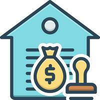 color icon for loan vector