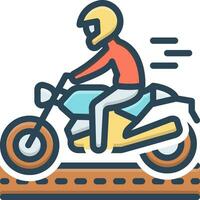color icon for riders vector