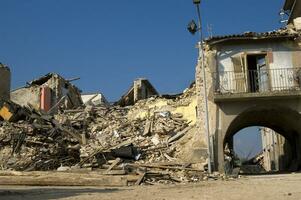 photographic documentation of the devastating earthquake in central Italy photo