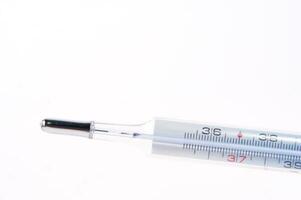 a thermometer is shown on a white background photo