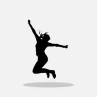 Girl jumping vector png