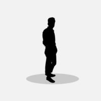 Boy standing with pose vector