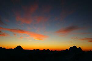 view of the Dolomites mountain range photo