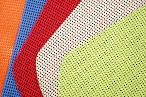 a group of colorful polka dot fabric photo