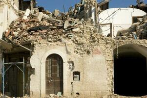 photographic documentation of the devastating earthquake in central Italy photo