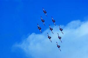 aerial display of the tricolor arrows photo