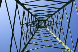 a close up of a power line with wires attached photo