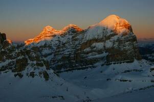 view of the Dolomites mountain range photo