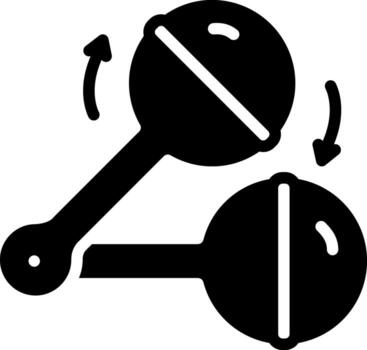 sólido icono para vueltas vector