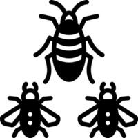 solid icon for insects vector