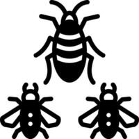 solid icon for insects vector