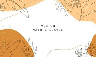 Autumn leaves abstract background. Nature flat design background. Season leaves background. vector