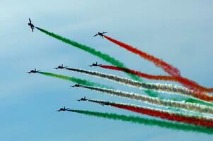 aerial display of the tricolor arrows photo