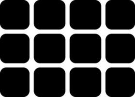 solid icon for rows vector