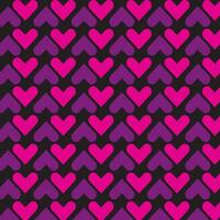 abstract simple pink and violet color love pattern on black color background vector