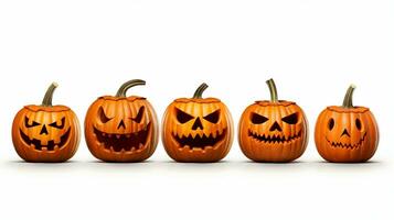 halloween scary pumpkin isolated on white background photo