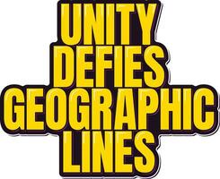 Geographic Unity Lettering Design vector