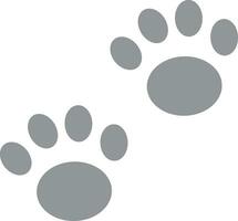 Vector illustration of animal paws pair in gray color isolated in white background