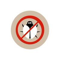 Warning insect design icon vector
