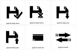 glyphicon floppy saved icon design vector