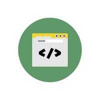 etiqueta codificación icono diseño vector