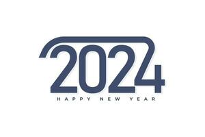 Happy New Year 2024 creative trendy text typography design vector