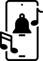 solid icon for ringtones vector