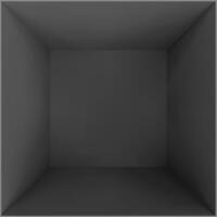 Black empty room or studio. Box top view. Vector illustration