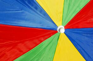 a close up of a colorful umbrella photo