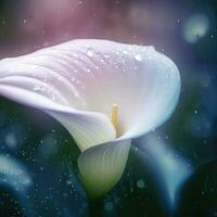 The calla lily's pristine petals resemble a masterpiece of nature's design ,AI Generated photo