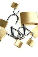 a lock with several locks and keys photo