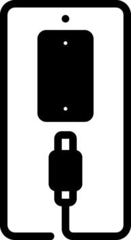 sólido icono para conector vector