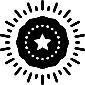 solid icon for excellence vector