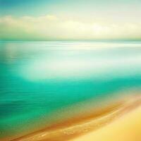 The beach offers a peaceful escape, where the calming blue ocean soothes the soul ,AI Generated photo