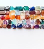 Colorful crystal bars on white background. Geology concept. ai generation photo