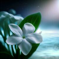 A close-up shot of jasmine encapsulates its timeless allure and delicate charm ,AI Generated photo