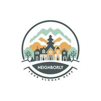 Neighborly Logo design concept and Template vector