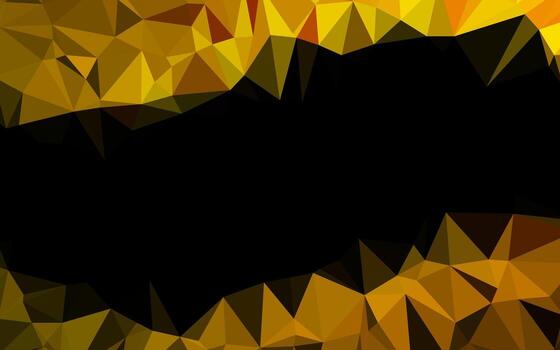 Dark Black vector shining triangular pattern.