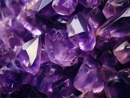 ai generation. multicolored crystals as a background. macro. photo
