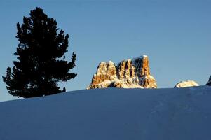 view of the Dolomites mountain range photo