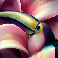 e Toco Toucan's large eyes exude curiosity and intelligence ,AI Generated photo