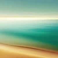 un pintoresco playa marcos el fascinante azul Oceano en un asombroso ver ,ai generado foto